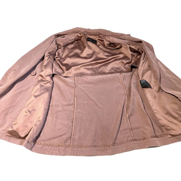 Club Monaco Womens Double Breasted Blazer Jacket Blush Pale Mauve Large L - Picture 7 of 12